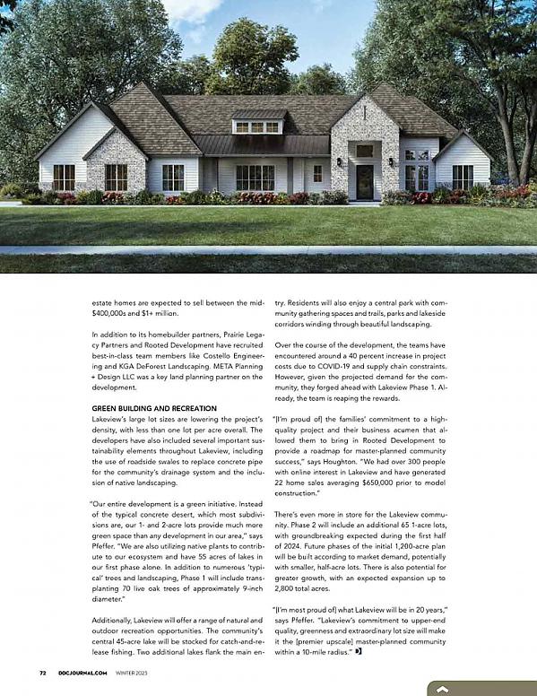 Lakeview in Design Develop Construct Magazine